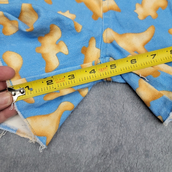 Crescent Creepers women's dinosaur nuggets all over print shorts overalls - Picture 9 of 9